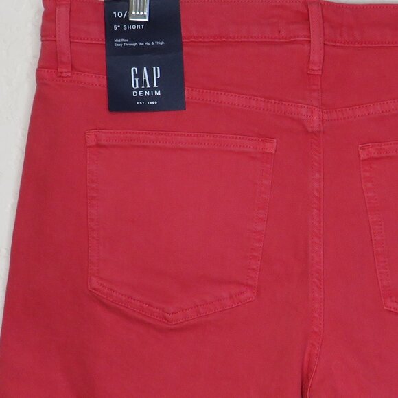 GAP* Women's 1.5" Belt Loop Multipocketed Folded Hem Denim‎ Shorts~ Size 10/30 - Picture 11 of 11